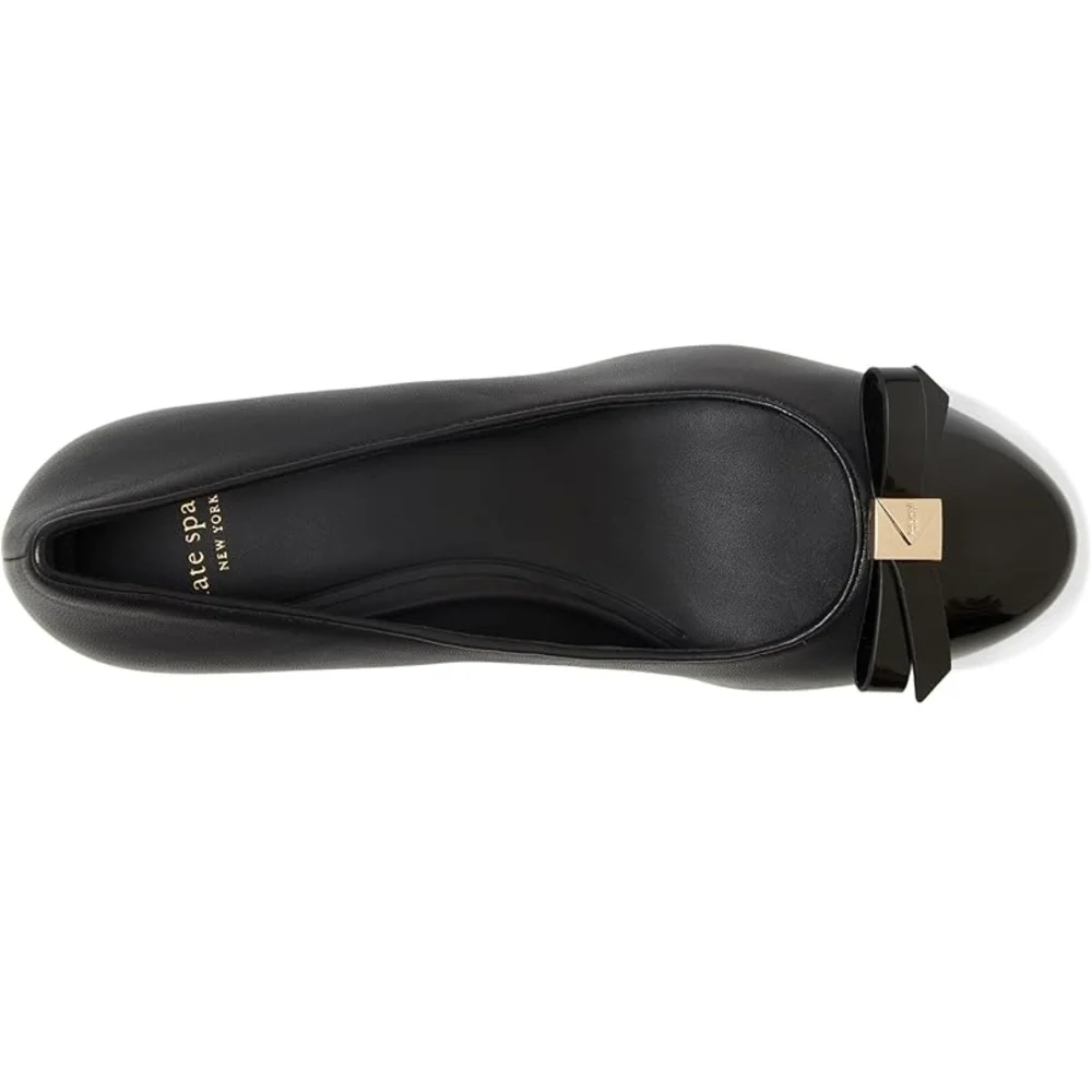 NEW Kate Spade Black Deco Bow Ballet Pumps - Picture 2 of 13
